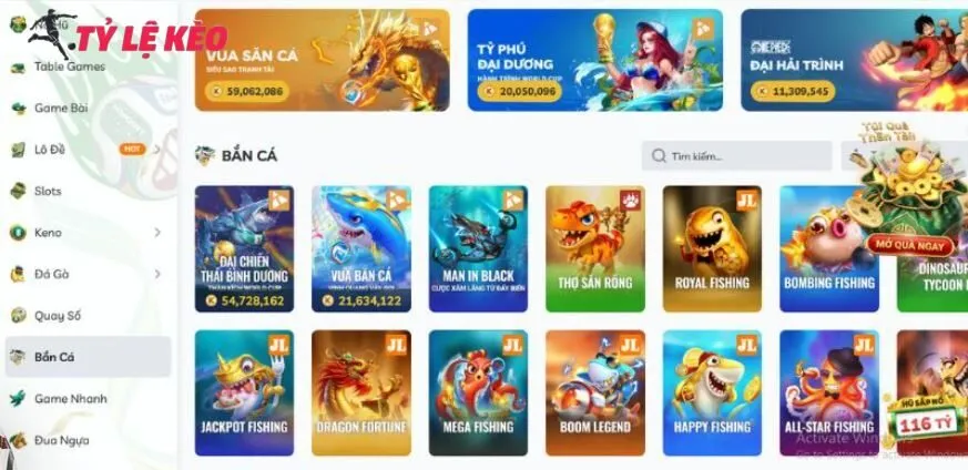 Bắn cá hấp dẫn với hơn 50 game nổi bật